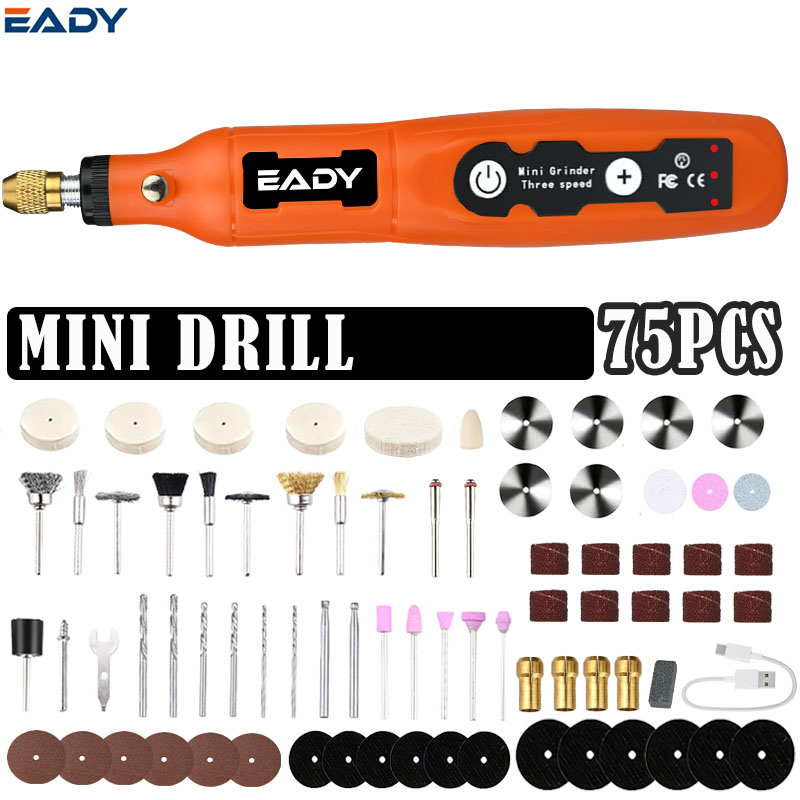 Workshop Tools For Carpentry - مثقاب صغير لاسلكي يعمل بـUSB وقلم