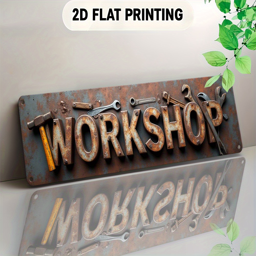 Workshop Tools Background - لافتة مسطحة ثنائية الأبعاد، قطعة ديكور