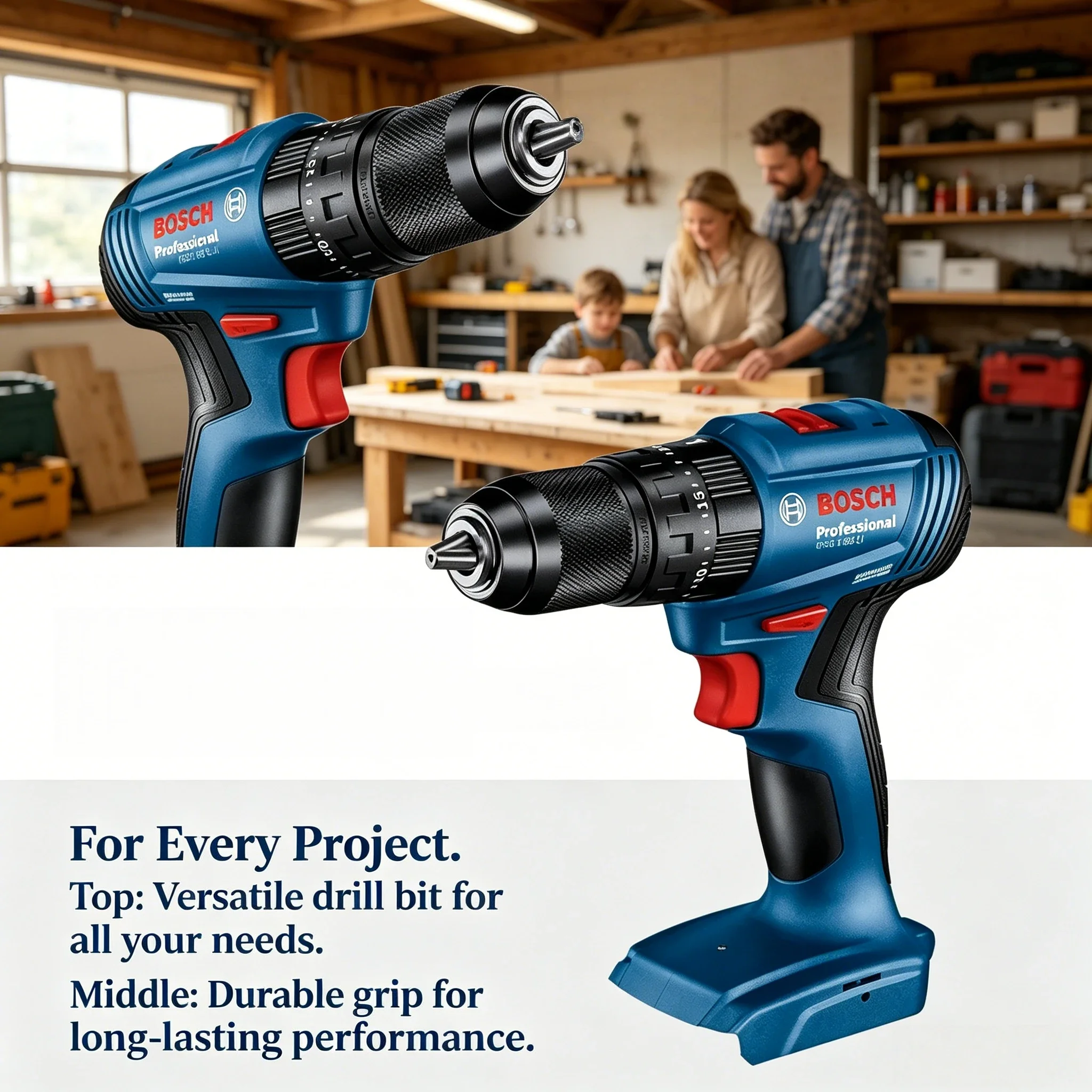 Bosch Drill Gsb 18V - مثقاب طرق لاسلكي بدون فرشاة من