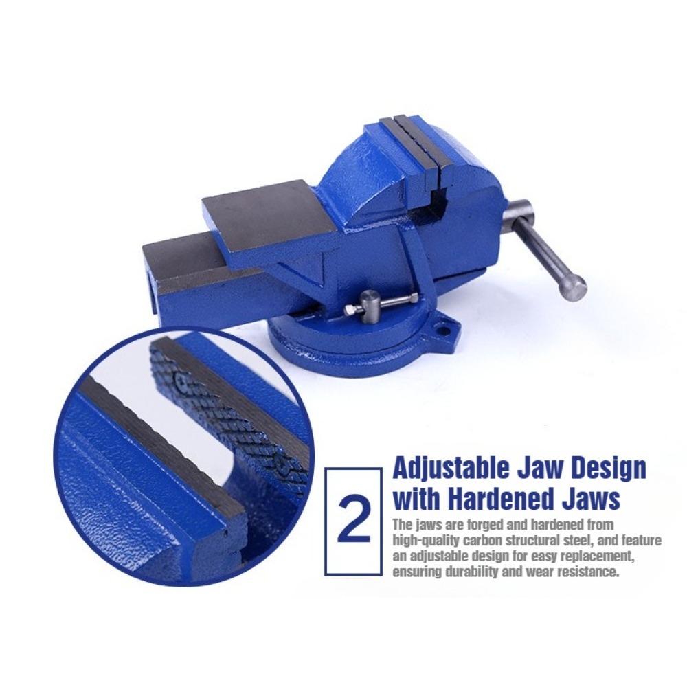 مكبس طاولة ثقيل الوزن مقاس 6 ب - مراجعة Bench Vise Swivel وسعره