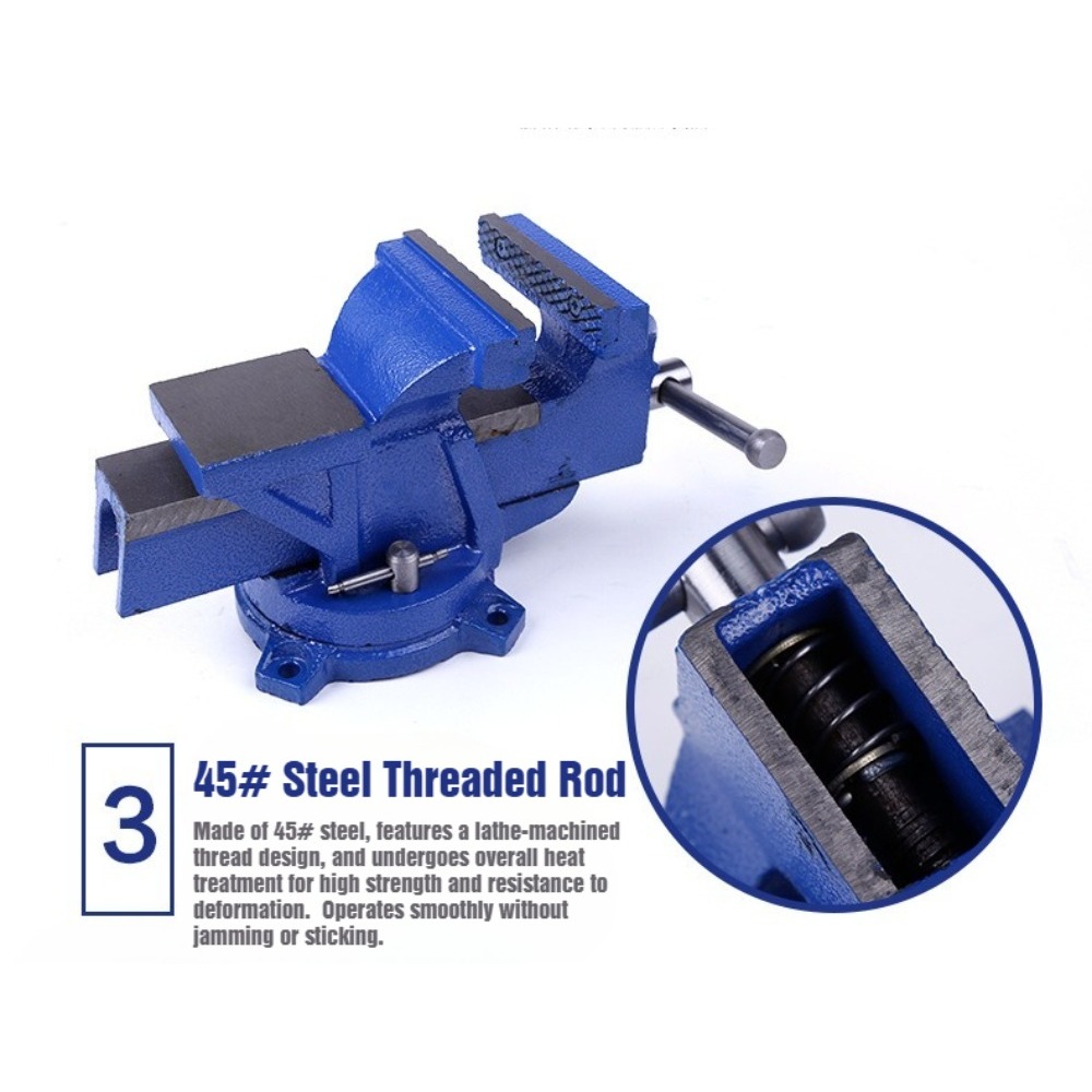 مكبس طاولة ثقيل الوزن مقاس 6 ب - مراجعة Bench Vise Swivel وسعره