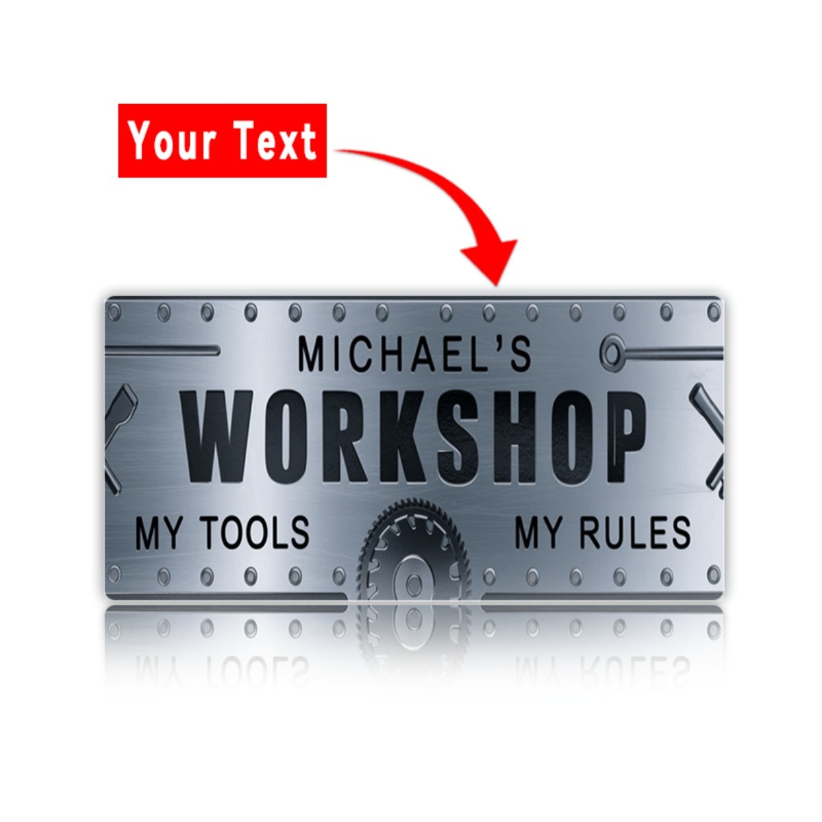 لافتة ألومنيوم مخصصة للورشة مق - مراجعة Tools Name In Workshop وسعره