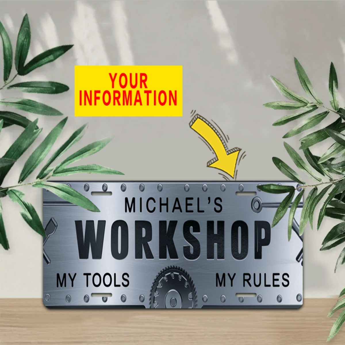 لافتة ألومنيوم مخصصة للورشة مق - مراجعة Tools Name In Workshop وسعره