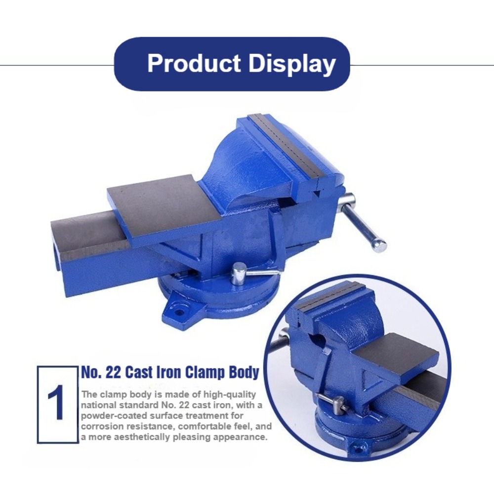 مكبس طاولة ثقيل 6 بوصات جديد ب - مراجعة Bench Vise Swivel وسعره