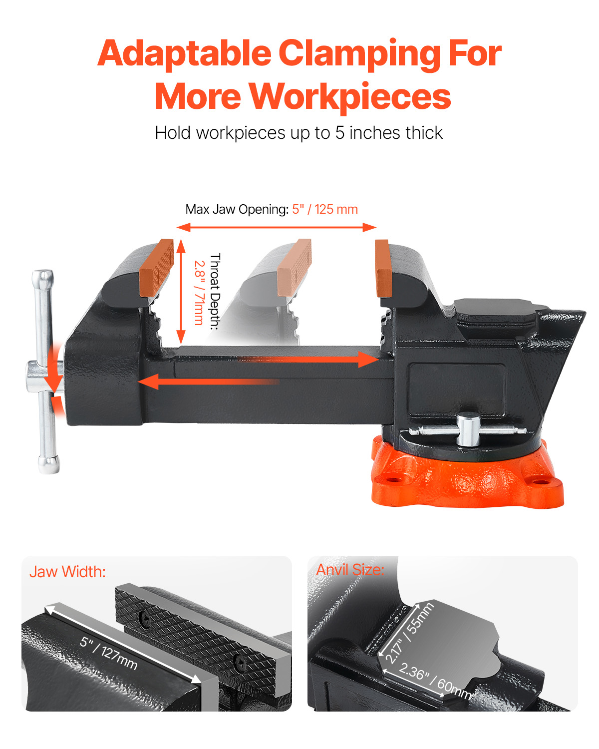 ملزمة SucceBuy مقعد 5 بوصة/5.5 - مراجعة Bench Vise Swivel وسعره
