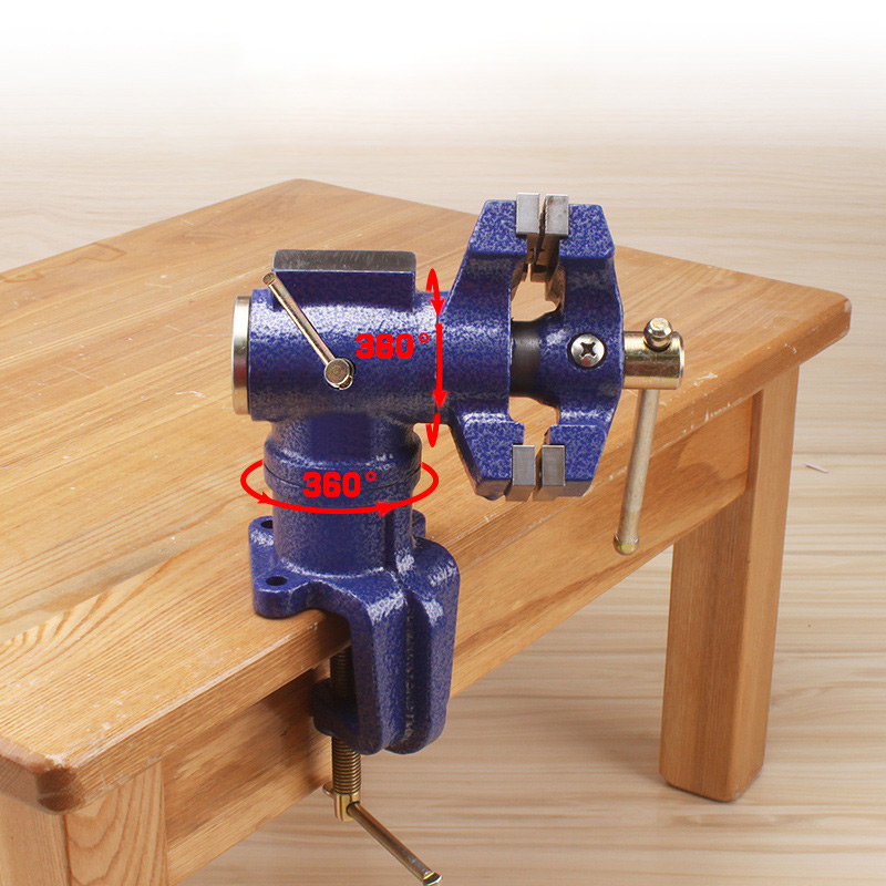 مشبك طاولة عمل دوار بقاعدة قاب - مراجعة Bench Vise Swivel وسعره